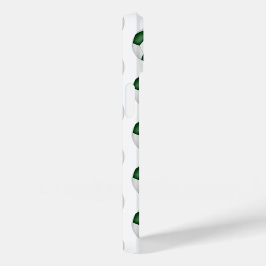 Groen gouden voetballen patroon monogram Case-Mate iPhone case (Achterkant / Rechts)