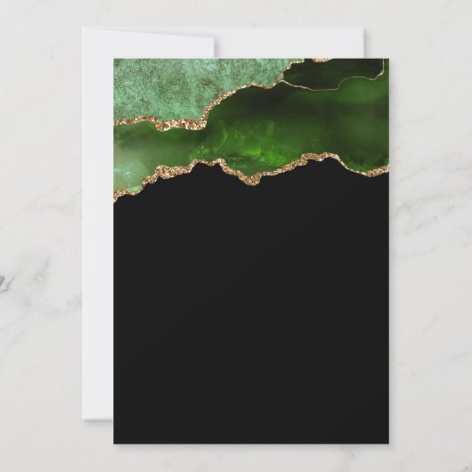 Groen goudgeagaat Geode 40e verjaardag Kaart (Achterkant)