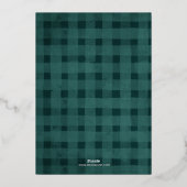 Groen goudgesteente niet traditioneel fotocollage folie feestdagenkaart (Achterkant)