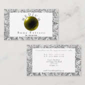 Groen goudkristal Ball & Diamond Fortune Telling Visitekaartje (Voorkant / Achterkant)