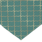 Groen goudkunstdecopatroon medium tafelloper (Hoek)