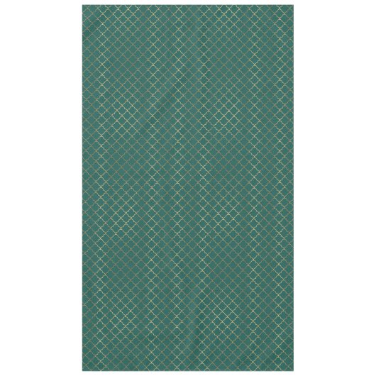 Groen goudkunstdecopatroon tafelkleed (Voorkant)