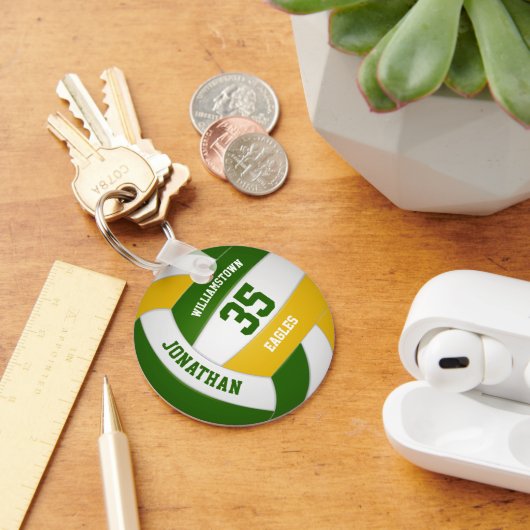 groen goudsportteam kleuren meisje volleybal sleutelhanger (Bureau)