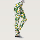 Groen goudteam kleuren girale volleybalken patroon leggings (Rechts)