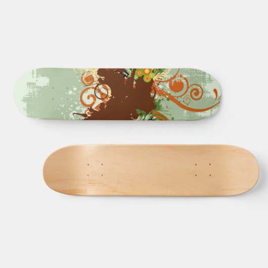 Groen grafisch ontwerp persoonlijk skateboard (Horizontaal)