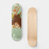 Groen grafisch ontwerp persoonlijk skateboard (Voorkant)