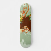 Groen grafisch ontwerp persoonlijk skateboard (Voorkant)