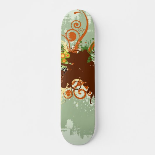 Groen grafisch ontwerp persoonlijk skateboard (Voorkant)