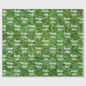 Groen gras 30th Birthday Wrapping Paper Cadeaupapier (Vlak)