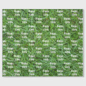 Groen Gras 50ste Verjaardag Cadeaupapier (Vlak)
