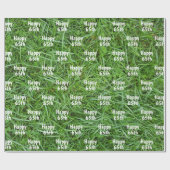 Groen gras 65th Birthday Wrapping Paper Cadeaupapier (Vlak)