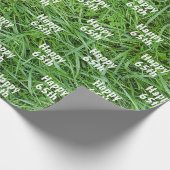 Groen gras 65th Birthday Wrapping Paper Cadeaupapier (Hoek)