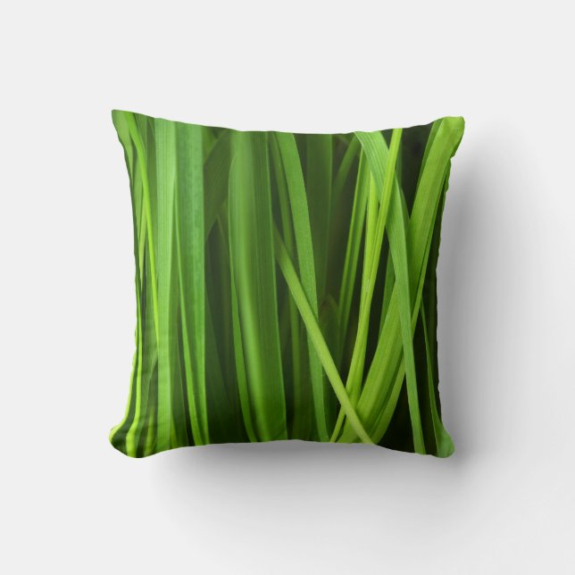 Groen gras achtergrond kussen (Voorkant)