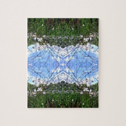 Groen Gras Blauwe Lucht Legpuzzel (Verticaal)
