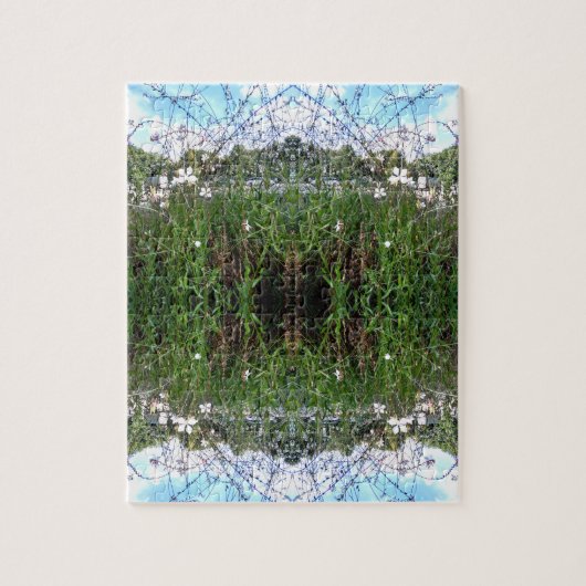 Groen Gras Blauwe Lucht Legpuzzel (Verticaal)