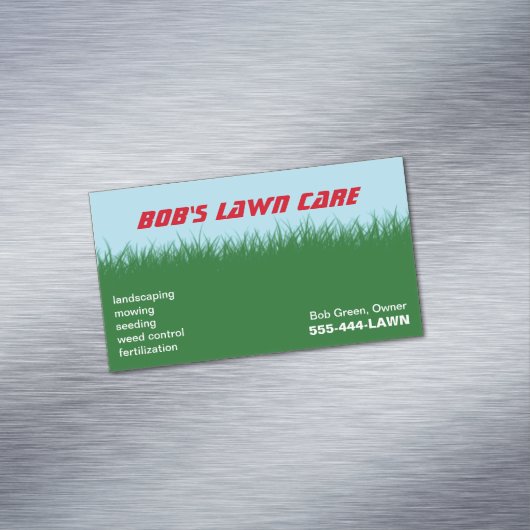 groen gras | Blauwe lucht Magnetisch Visitekaartje (Voorbeeld)