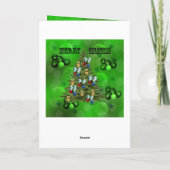 Groen gras bowls kerst ontwerp, kaart (Achterkant)
