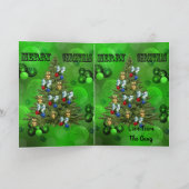 Groen gras bowls kerst ontwerp, kaart (Binnen)