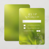 Groen gras bruiloft RSVP kaarten Kaartje (Voorkant / Achterkant)
