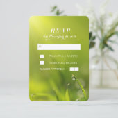 Groen gras bruiloft RSVP kaarten Kaartje (Staand voorkant)
