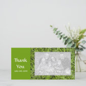 Groen gras Dank u Bedankkaart (Staand voorkant)