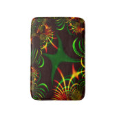Groen gras en gele, brandkleurige curven badmat (Voorkant Verticaal)