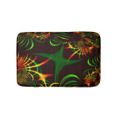 Groen gras en gele, brandkleurige curven badmat (Voorkant)