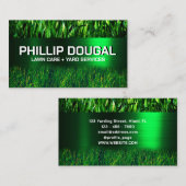 Groen gras en kunstmatig metaal visitekaartje (Voorkant / Achterkant)
