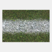 Groen gras en witschilderveld Sportveld Verpakking Inpakpapier Vel (Voorkant 2)