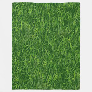 GROEN GRAS FLEECE DEKEN