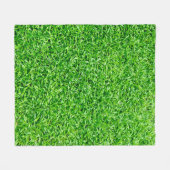 Groen gras fleece deken (Voorkant (Horizontaal))