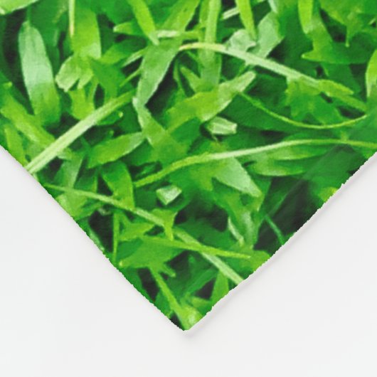 Groen gras fleece deken (Hoek)