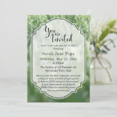 Groen Gras Foto, Informal Buitenfeest of Evenement Kaart (Staand voorkant)