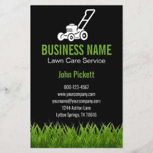 Groen gras gazon zorg maaien Landscaping Flyer
