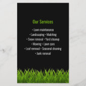 Groen gras gazon zorg maaien Landscaping Flyer (Achterkant)