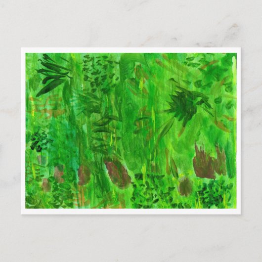 Groen gras in het veldbriefkaart briefkaart (Voorkant)