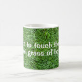 groen gras inspirerende quote koffiemok (Center)