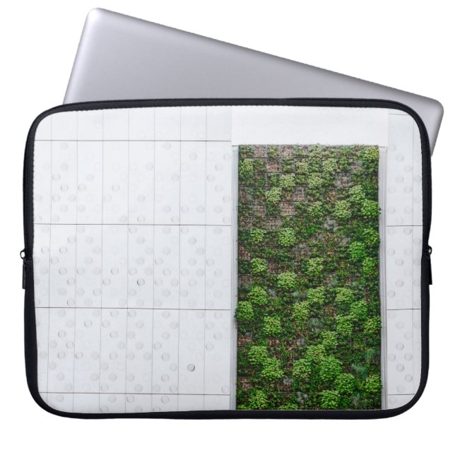 Groen gras laptop sleeve (Voorkant)