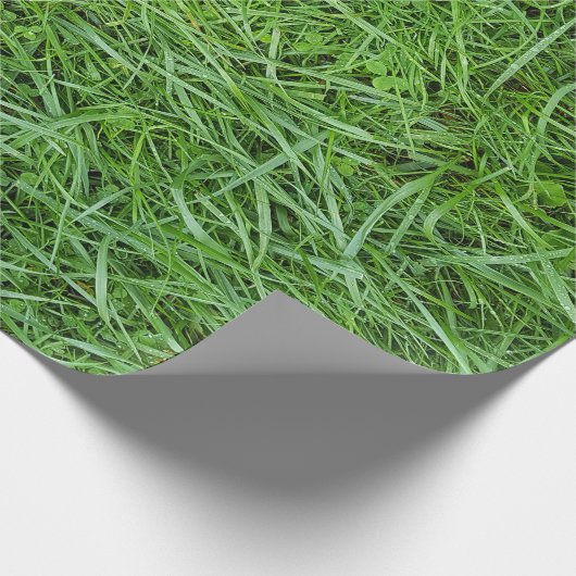 Groen gras omslagpapier cadeaupapier (Hoek)