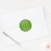 Groen Gras Ronde Sticker (Envelop)