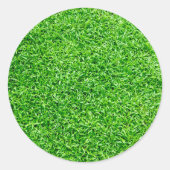 Groen gras ronde sticker (Voorkant)