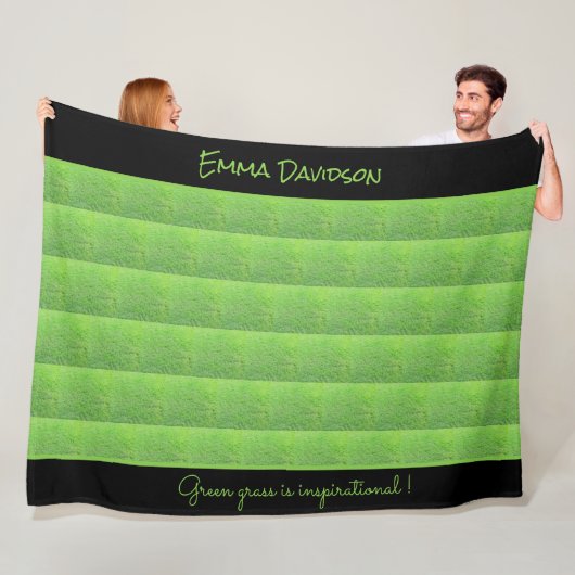 Groen gras, Schattige stijlvol en elegant Fleece Deken (In situ)