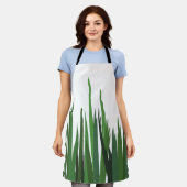 Groen Gras Schort (Gedragen)