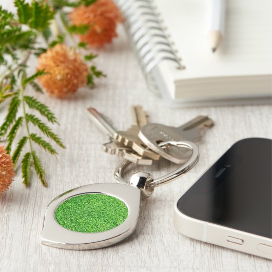 Groen gras sleutelhanger (Zijkant)