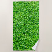 Groen gras strandlaken (Voorkant)