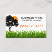 Groen gras Sunset Tree Landscaping Visitekaartje (Voorkant)