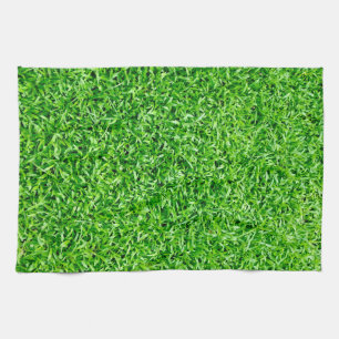 Groen gras theedoek
