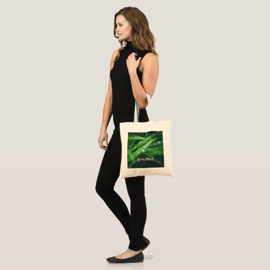 Groen gras tote bag (Voorkant (model))