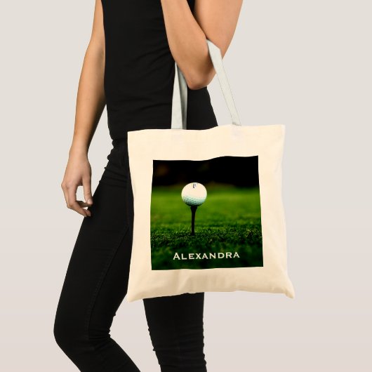 Groen gras Turf en Golf Ball / T-shirt, gepersonal Tote Bag (Voorkant (product))