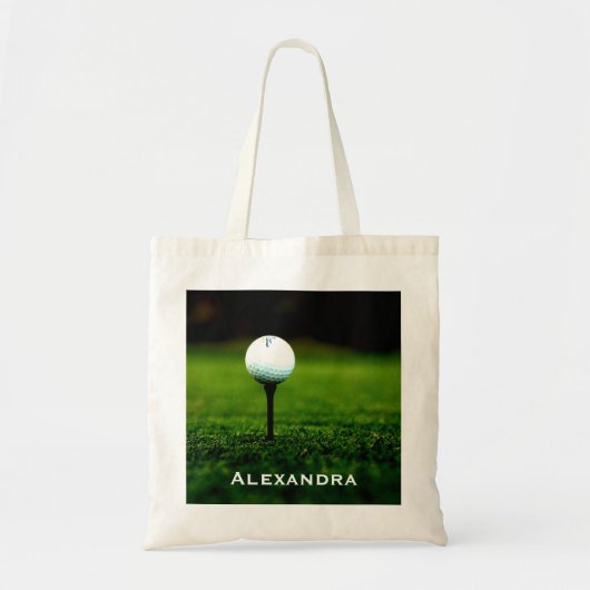 Groen gras Turf en Golf Ball / T-shirt, gepersonal Tote Bag (Voorkant)